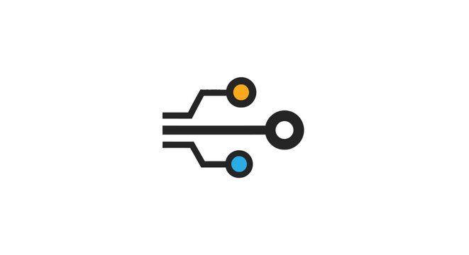 Simple Electronic Circuit Design Symbol.