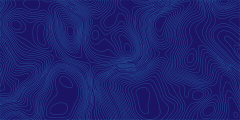Blue topographic map abstract background with wavy contour lines for geographic, cartographic, and high-tech designs. geographical maps, terrain elevation, or fluid liquid ripples © Creative Lis