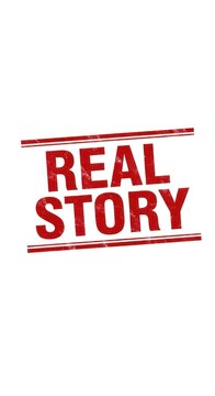 Authentic Real Story Stamp Graphic Design.