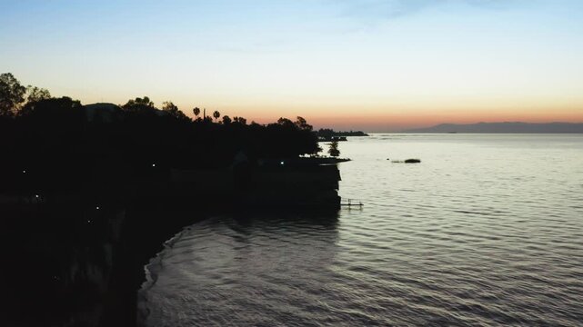 Ajijic Mexico Boardwalk at Sunset Serene Lake Chapala Vista Jalisco Landscape Tranquil Dusk