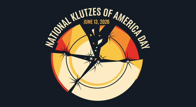 Geometric design of National Klutzes of America Day