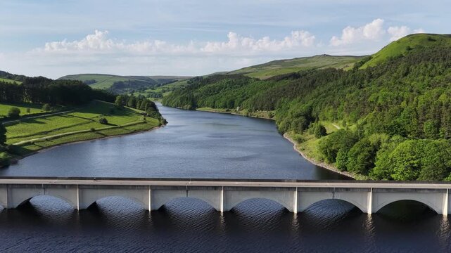 Crossing Ladybower Reservoir On Snake Road