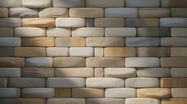 stacked rectangular bricks in neutral tones brick wall stone blocks construction material