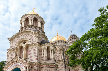 Fototapeta premium The Cathedral of the Nativity of Christ in Riga, Latvia. 