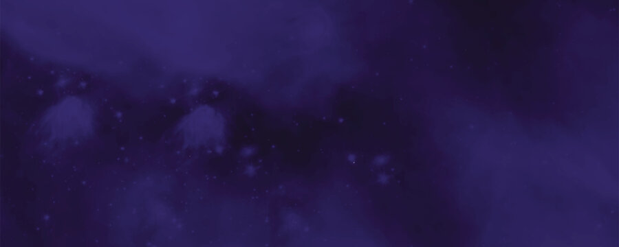 Abstract deep space cosmic nebula background texture featuring glowing distant stars, vibrant violet interstellar dust clouds, and magical galaxy universe backdrop for creative sci-fi overlays