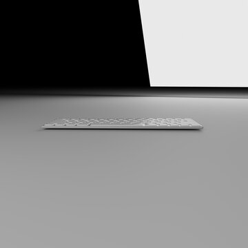 Teclado inform&aacute;tico sin rotulaci&oacute;n en m&uacute;ltiples colores
