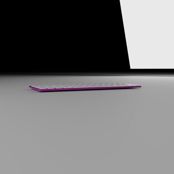 Teclado inform&aacute;tico sin rotulaci&oacute;n en m&uacute;ltiples colores