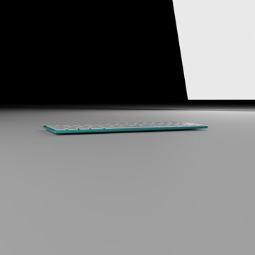 Teclado inform&aacute;tico sin rotulaci&oacute;n en m&uacute;ltiples colores