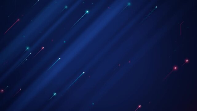 Abstract Technology Background with Flowing Data for Futuristic Presentations