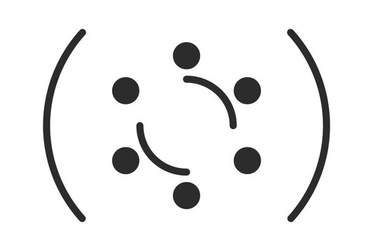 Circle Network Flow Symbol Line Art