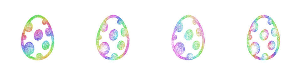 Multicolor sketch dinosaur egg icon design set © David Zydd