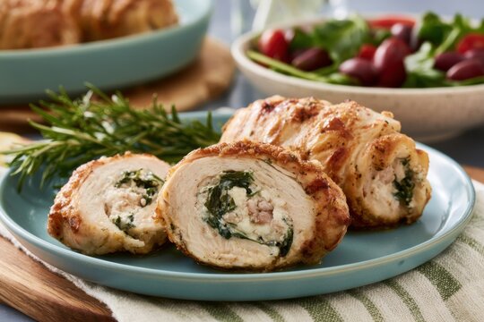 Greek-Style Chicken Roulade 