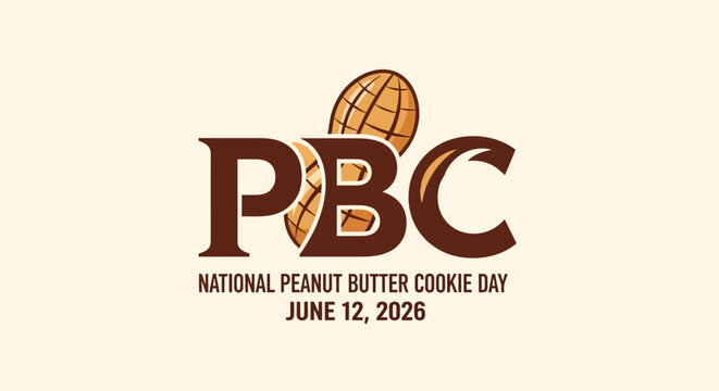 Vintage Sports Logo Design with Peanut Cookie Vector Illustration for National Biscuit Day