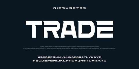 Future modern alphabet font. Typography urban style fonts for sport, technology, digital, movie logo design © Font_Hub