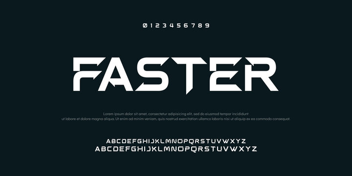 Future modern alphabet font. Typography urban style fonts for sport, technology, digital, movie logo design