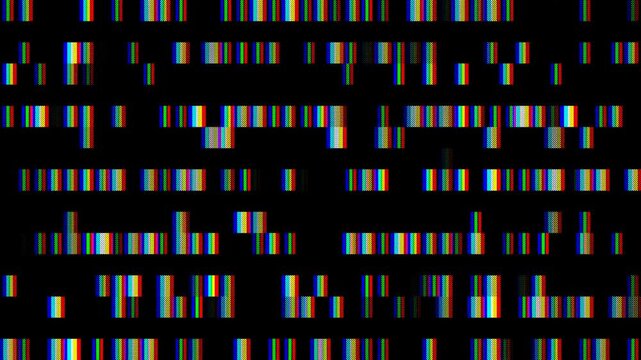 RGB Data Block Distortion Background Loop