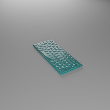 Teclado de ordenador con las teclas trasl&uacute;cidas