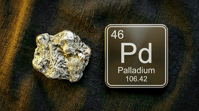 Raw Palladium Metal Irregular Nugget Silver-White Luster Dendrit