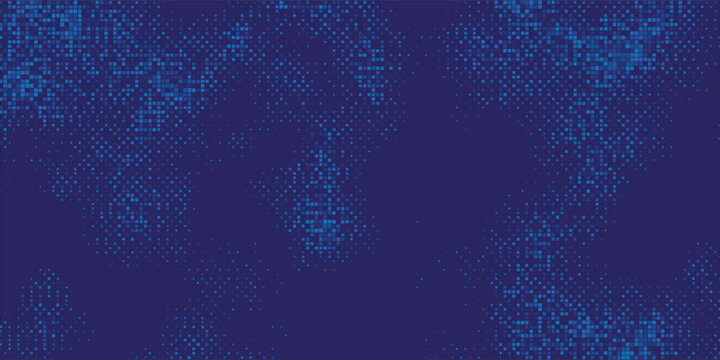 Pixelated Blue Geometric Surface Inspired by Digital Data abstract design
