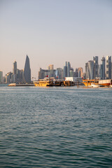 Obraz premium Doha Skyline Hafen Katar 
