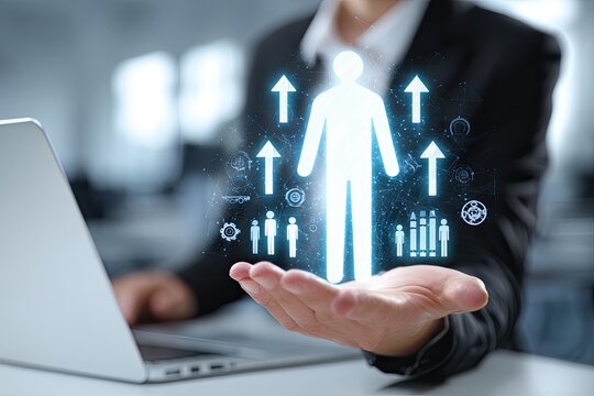 Human Resources Management and Career Growth Concept.