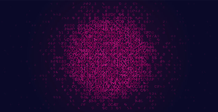 Virtual Digital Core - Abstract Binary Data Sphere