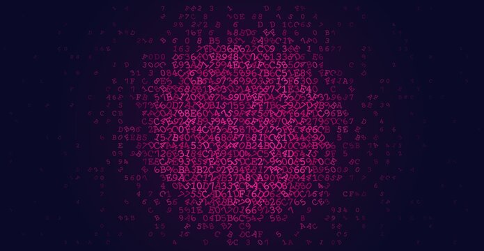 Virtual Digital Core - Abstract Binary Data Sphere