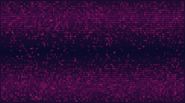 Linear Void - A Fragmented Horizontal Distribution of Binary Code and Digital Noise