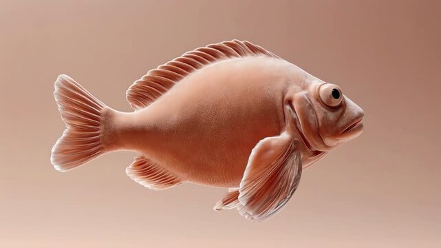 Soft Morphing Liquid Velvet Blobfish in Luxurious Peach and Rose Gold