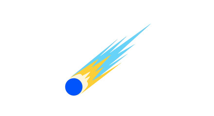 Blue Meteor Streak - Cosmic Event Illustration © Ahmed