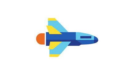 Blue Rocket Spaceship Flying © Ahmed