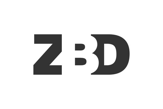 ZBD logo design. Initial letter Z B D bold font style for tech startups, consulting, corporate branding. Creative company name, headlines typography identity, trendy logotype.