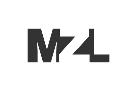 MZL logo design. Initial letter M Z L bold font style for tech startups, consulting, corporate branding. Creative company name, headlines typography identity, trendy logotype.