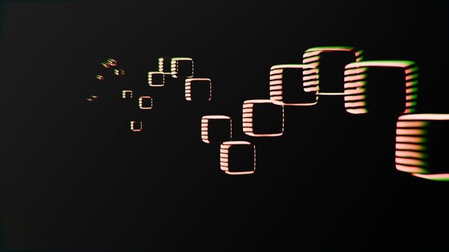 abstract looping 3d shape background wallpaper
