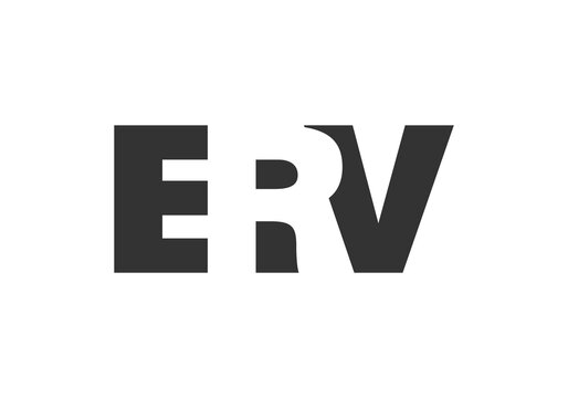 ERV logo design. Initial letter E R V bold font style for tech startups, consulting, corporate branding. Creative company name, headlines typography identity, trendy logotype.