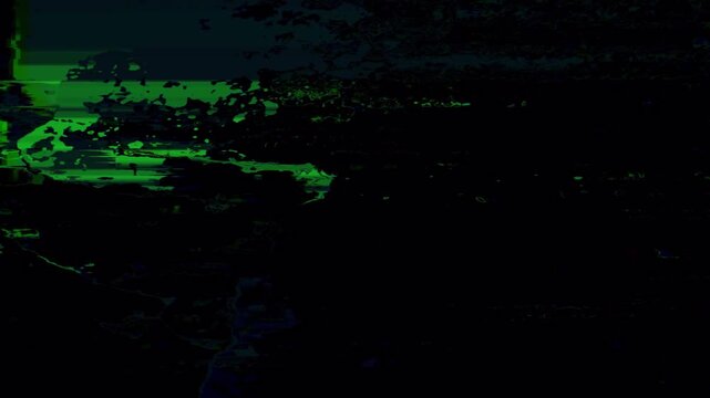 Abstract RGB Glitch Artifact Background with Digital Signal Corruption and Data Distortion