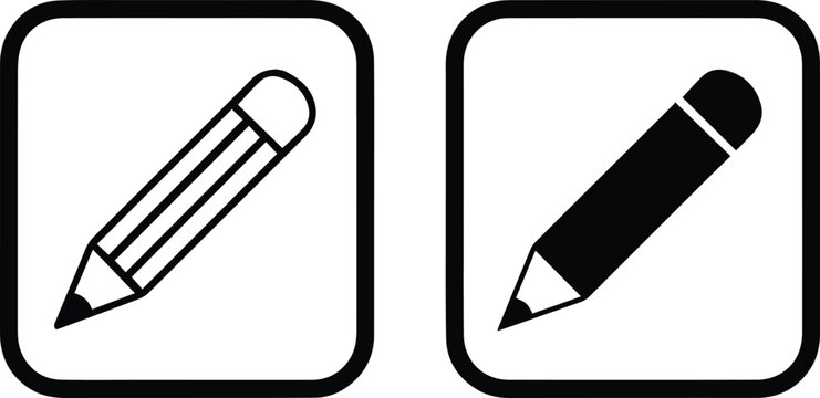 Edit pencil silhouette icon for app toolbar