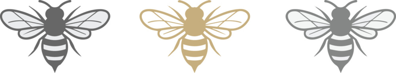 Bee pollination icons for crop and orchard use © Icon Stock