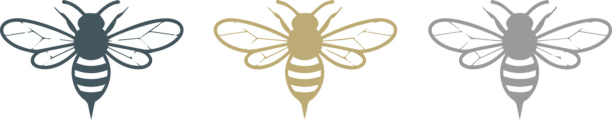 Bee emblem set for honey packaging and labels © Icon Stock