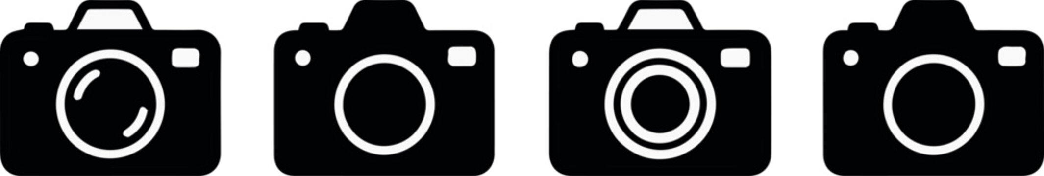 Camera icon set for photography tutorial materials