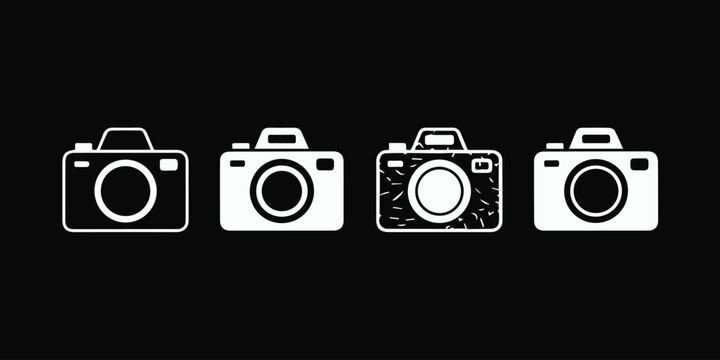 Camera icon set for user interface buttons