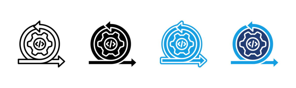 Agile icon multiple style collection