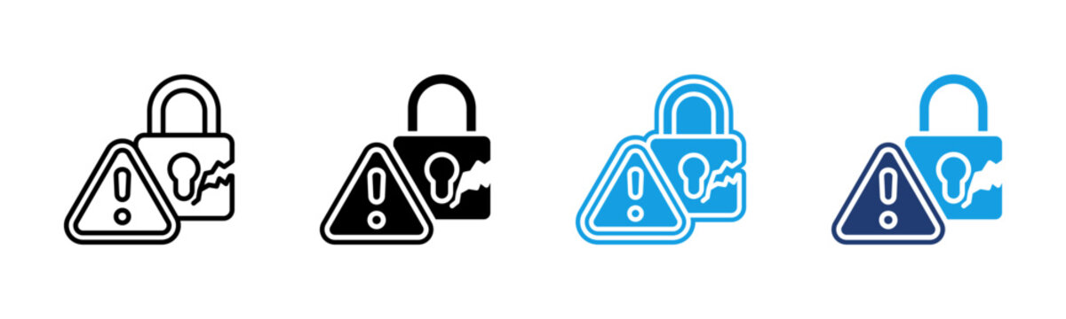 Vulnerability icon multiple style collection