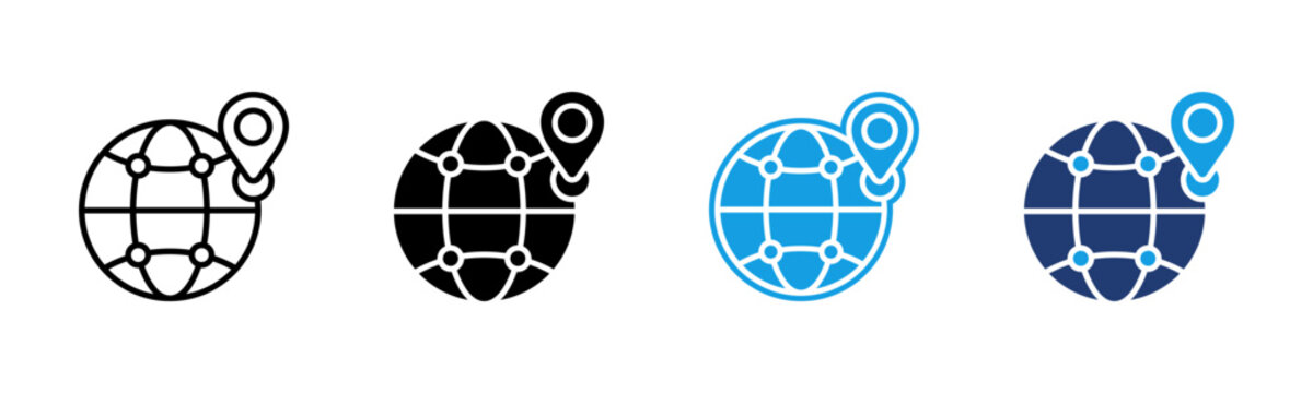 Ip Address icon multiple style collection