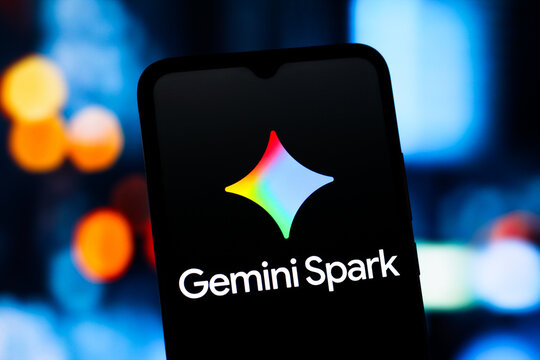 In this photo illustration, the Google Gemini Spark logo is seen displayed on a smartphone screen.
