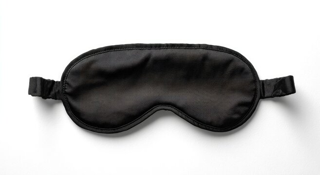Black Silk Sleep Mask for Comfortable and Restful Sleep.