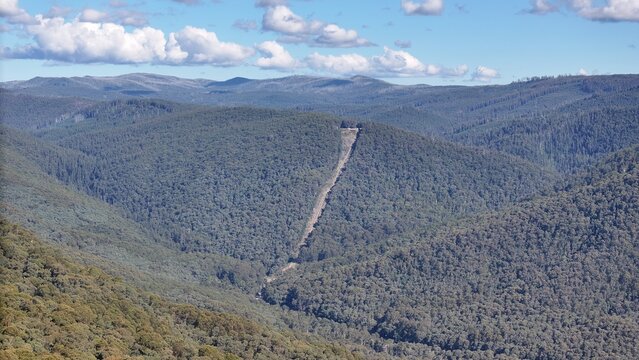 Spectacular aerial photo of Morris Lookout Eildon Victoria Australia