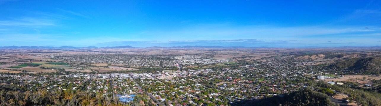 Spectacular aerial panorama of Tamworth NSW Australia