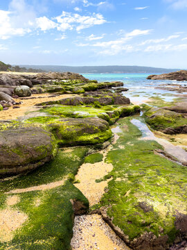 Landscape views along Aslings Beach in Eden New South Wales
