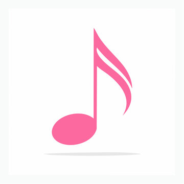 Pink musical note icon